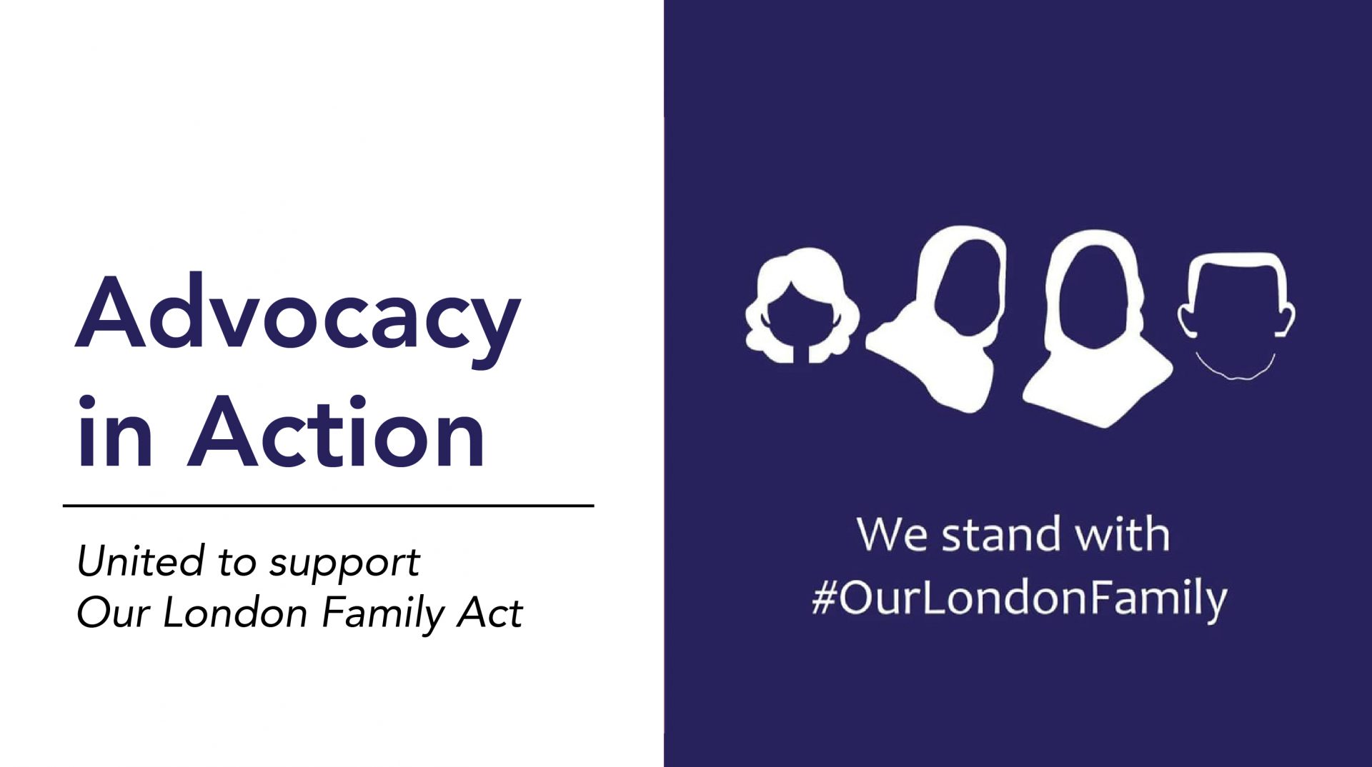 Advocacy in Action, We stand with #OurLondonFamily graphic