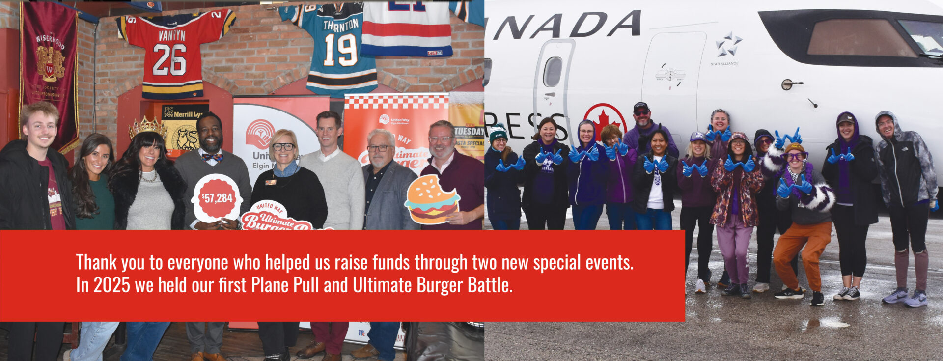Thank you to everyone who helped us raise funds through two new special events. In 2025 we held our first Plane Pull and Ultimate Burger Battle.