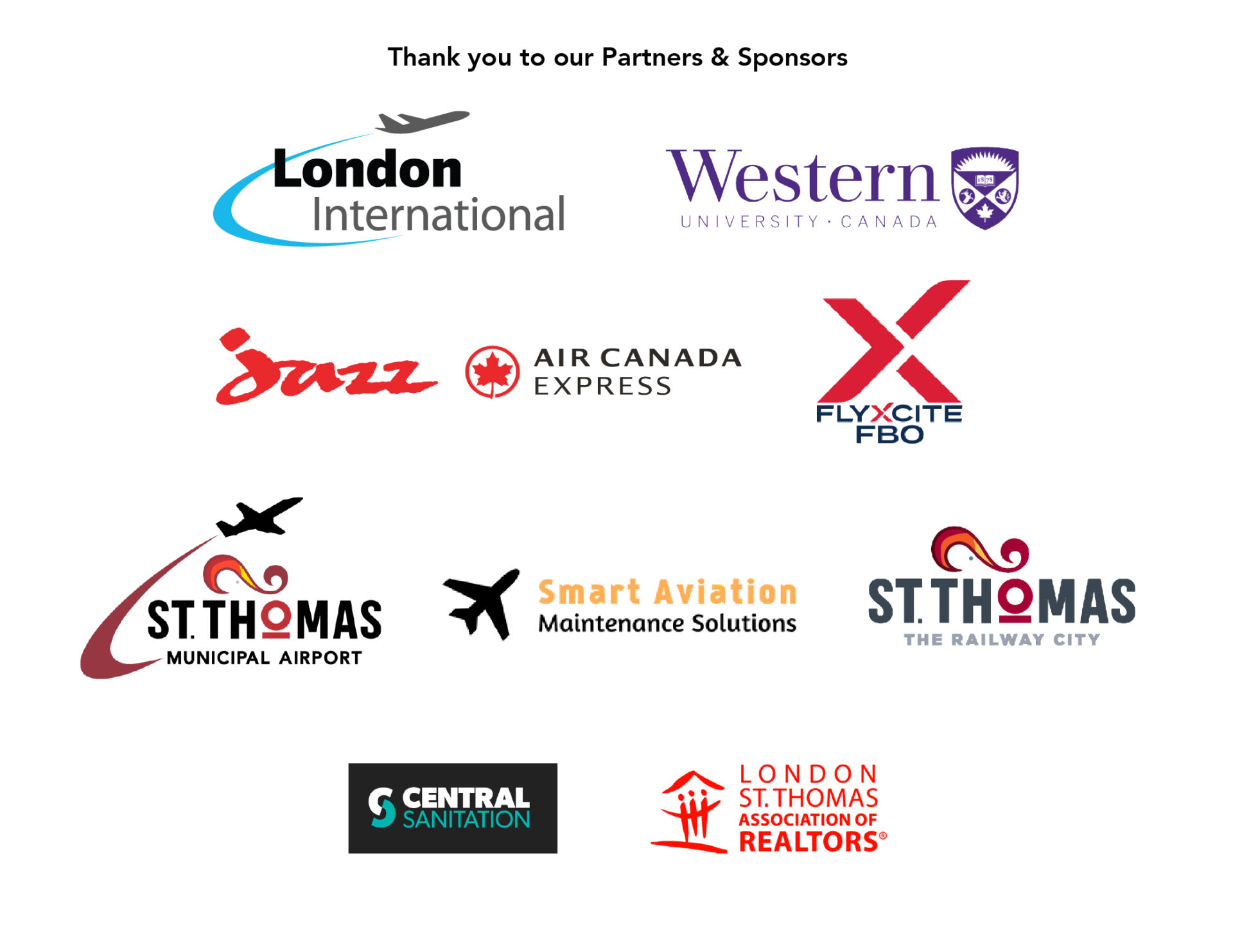 Thank you to our London and St. Thomas Partners & Sponsors