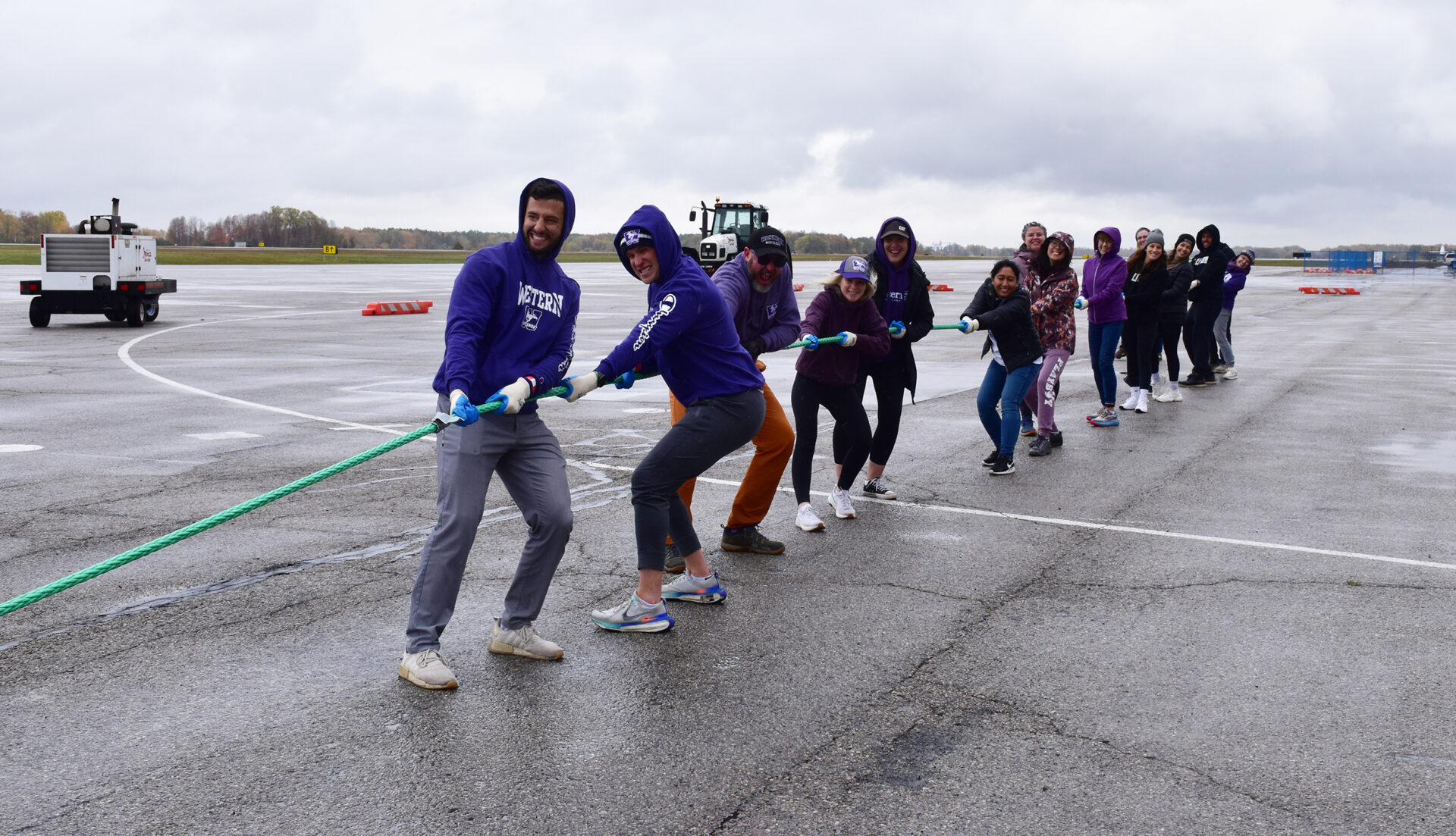 Western Team pulling plane at 2025 event