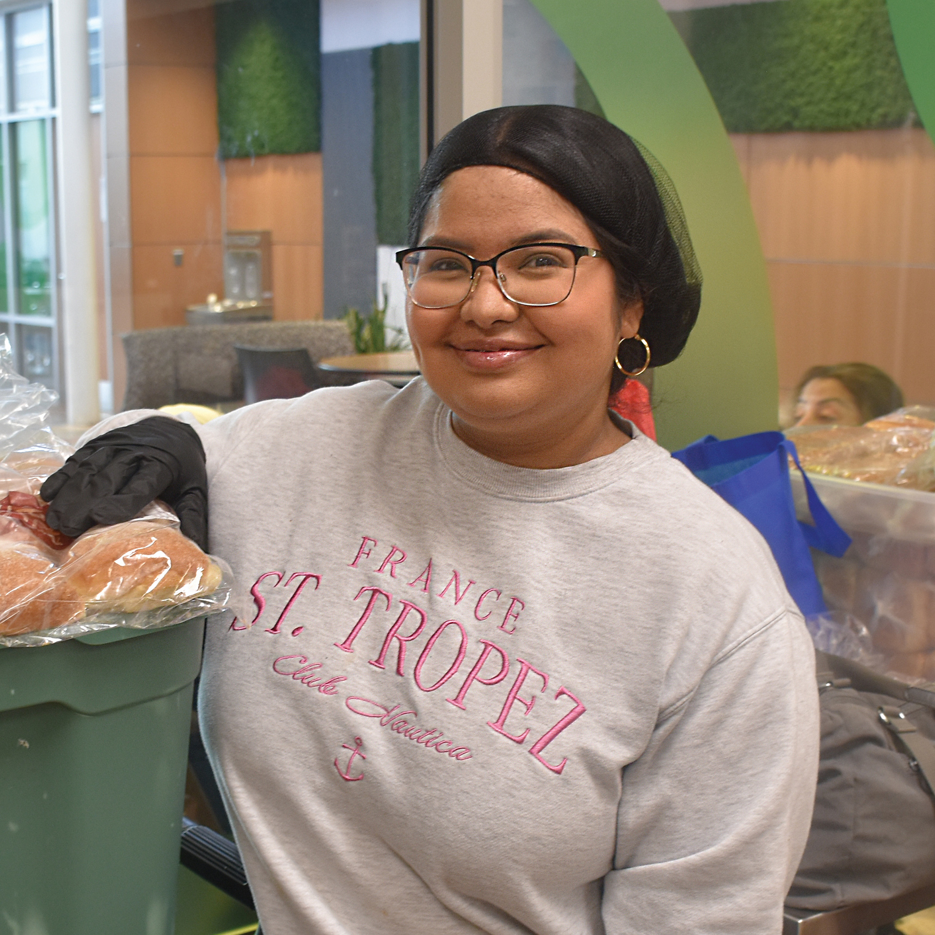 Krisstel, volunteer and part-time worker for the Essentials Services Program